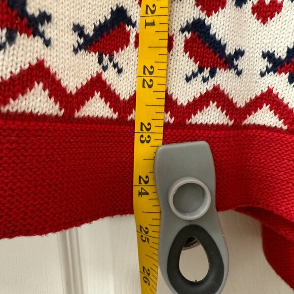 Modcloth Golden Day Raglan 100% Cotton Sweater Buttercream NWT bird fair isle XL - Picture 4 of 11